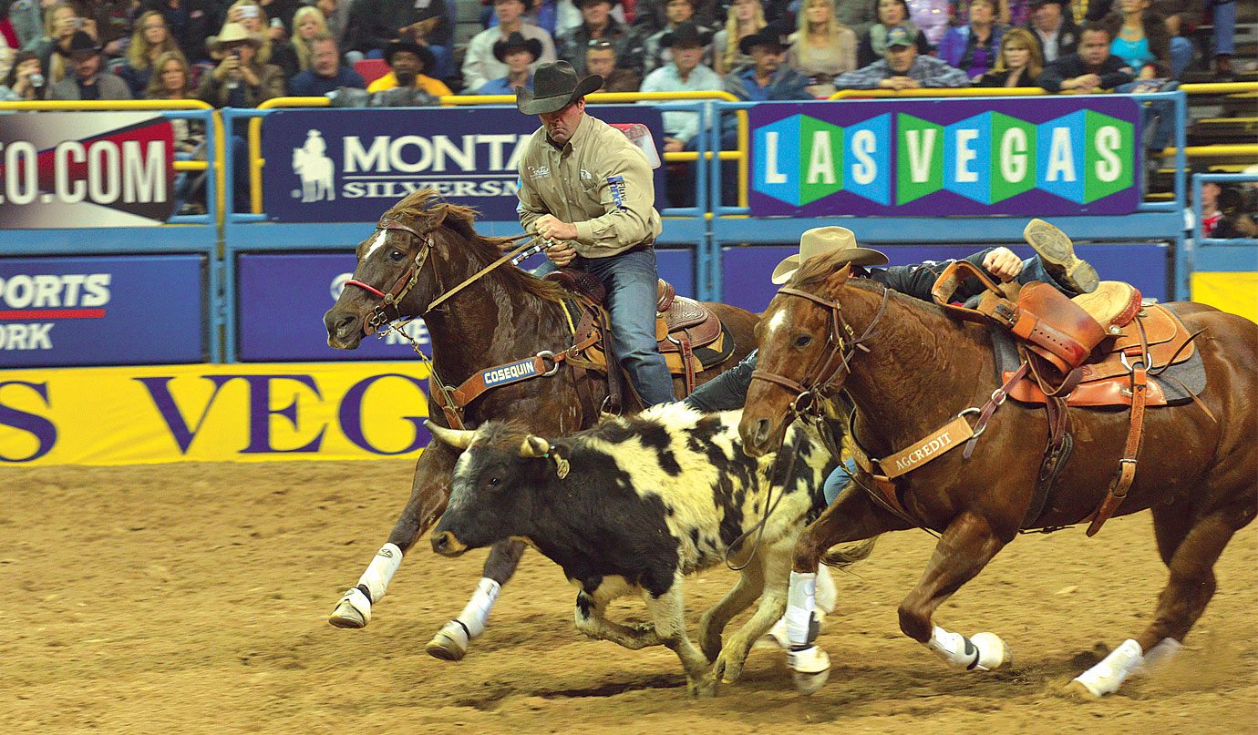 Champagne hazing at the 2014 WNFR